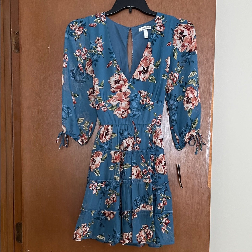 Speechless Blue Floral Mini Dress